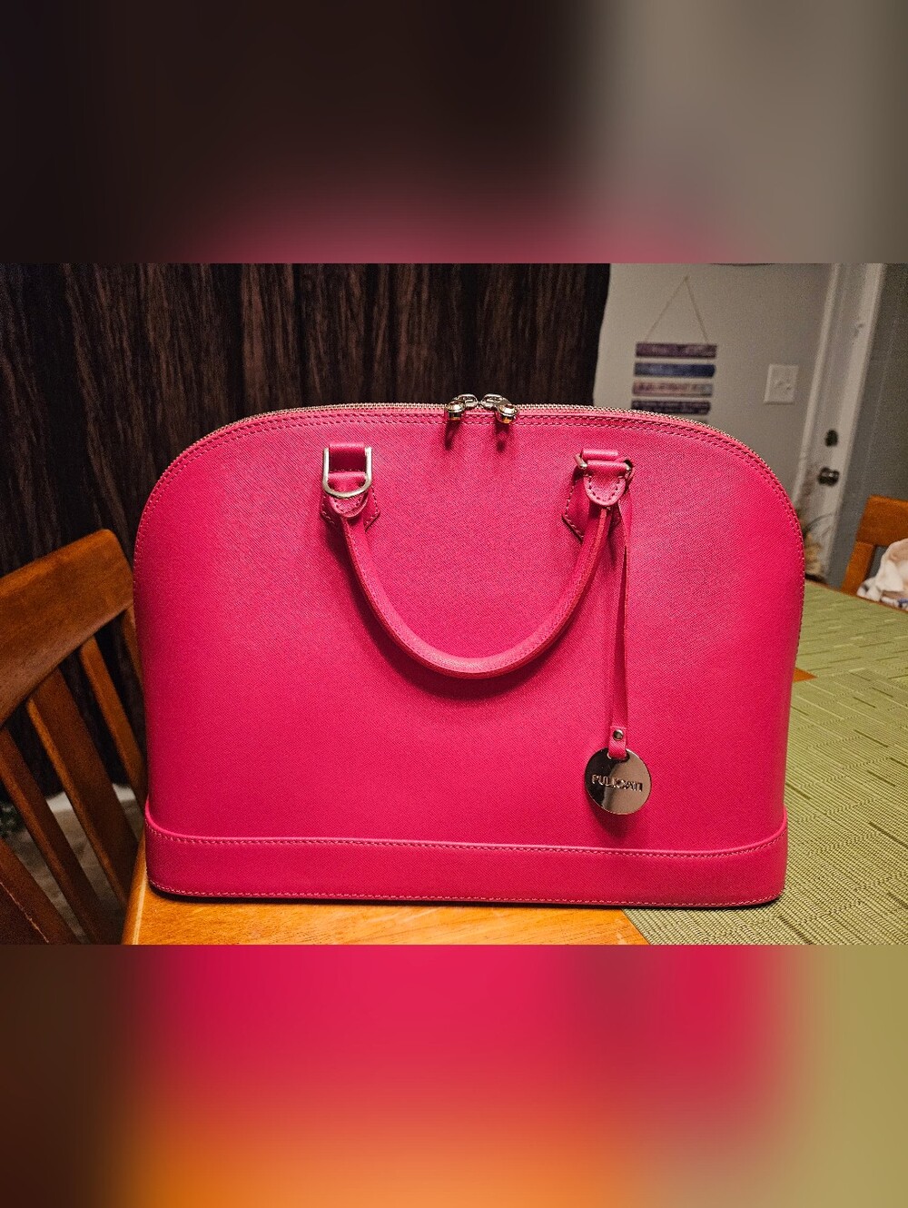 Pulicati Vibrant Pink Dome Satchel